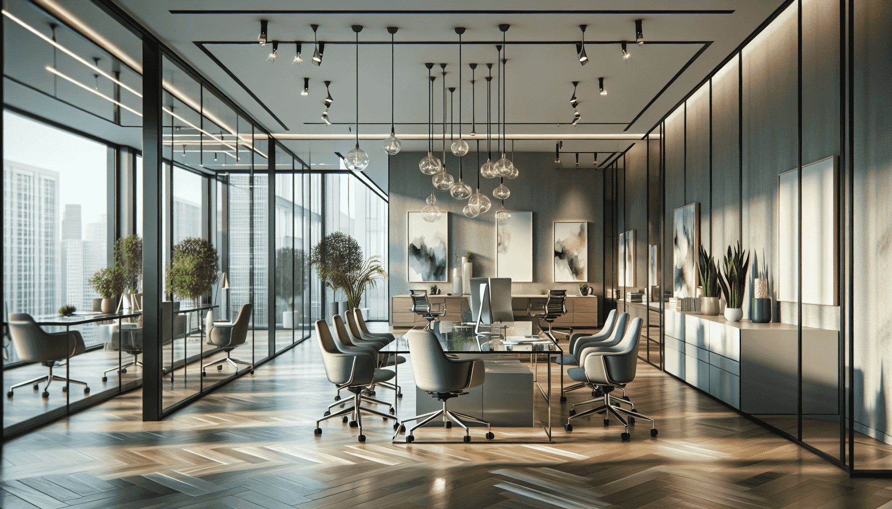 Modern kantoorinterieur met focus op design